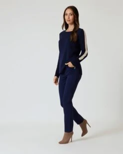 Ponte Di Roma Hose Mit Ziernähten