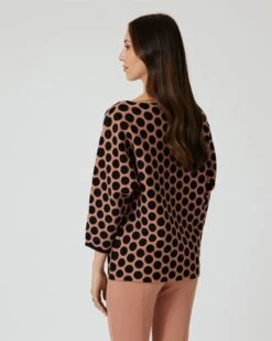 Kurzarm-Pullover Mit Jacquard-Muster