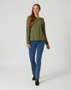 Sweatshirt Mit Wickel-Detail