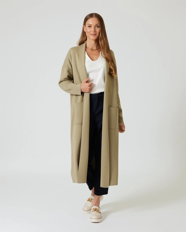 Strickmantel Mit Reverskragen 4 Strickmantel Mit Reverskragen – Bild 2