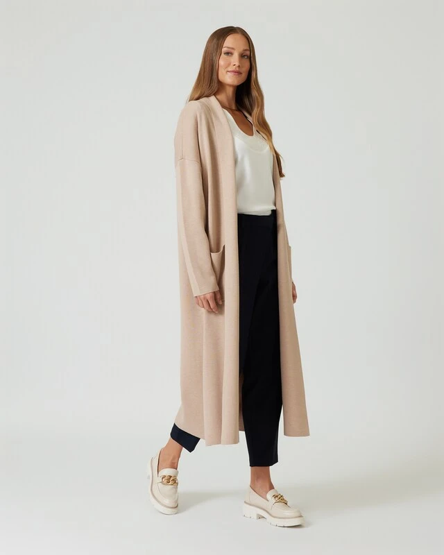 Strickmantel Mit Reverskragen 10 Strickmantel Mit Reverskragen – Bild 8