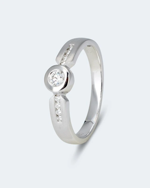 Brillantring Aus Platin Ca. 0,15 Ct 7 Brillantring Aus Platin Ca. 0,15 Ct – Bild 5