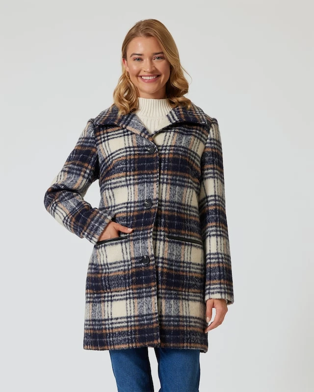 Karomantel Mit Wollanteil 6 Karomantel Mit Wollanteil – Bild 4