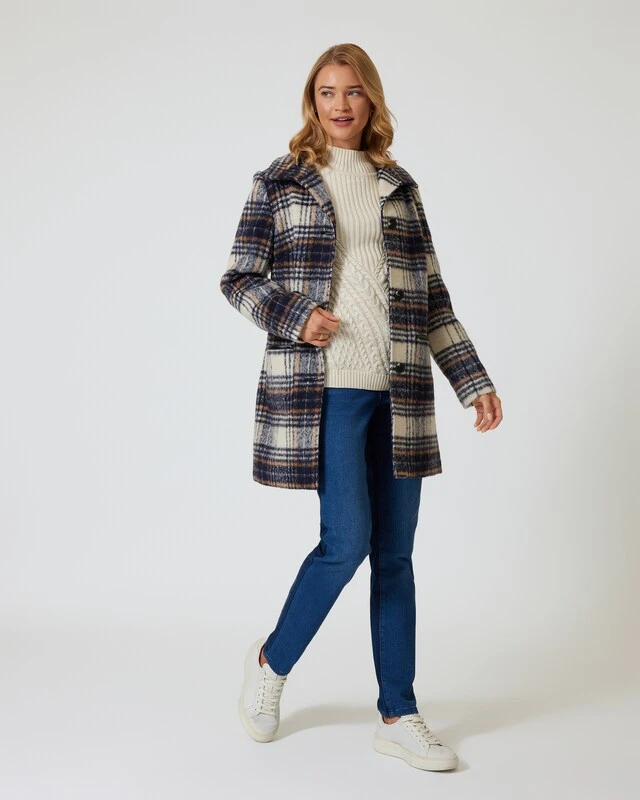 Karomantel Mit Wollanteil 7 Karomantel Mit Wollanteil – Bild 5