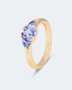 Ring Mit Tansanit AAAA & Zirkonen
