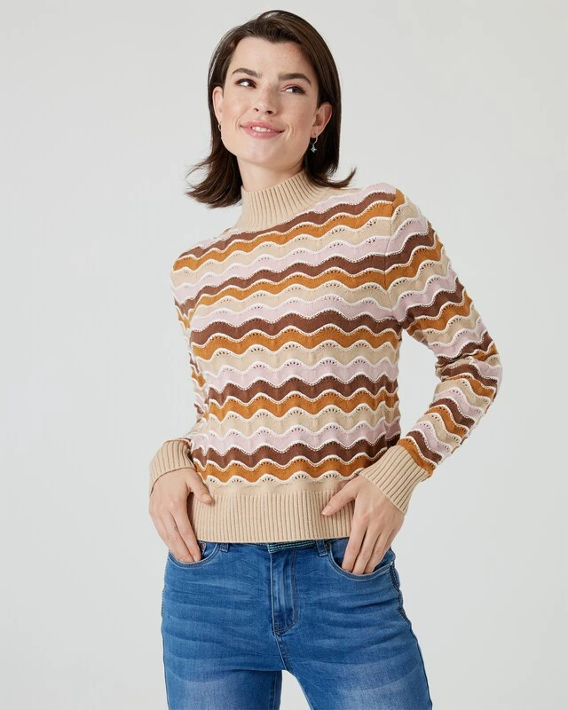 Pullover Mit Zick-Zack-Muster 3 Pullover Mit Zick-Zack-Muster