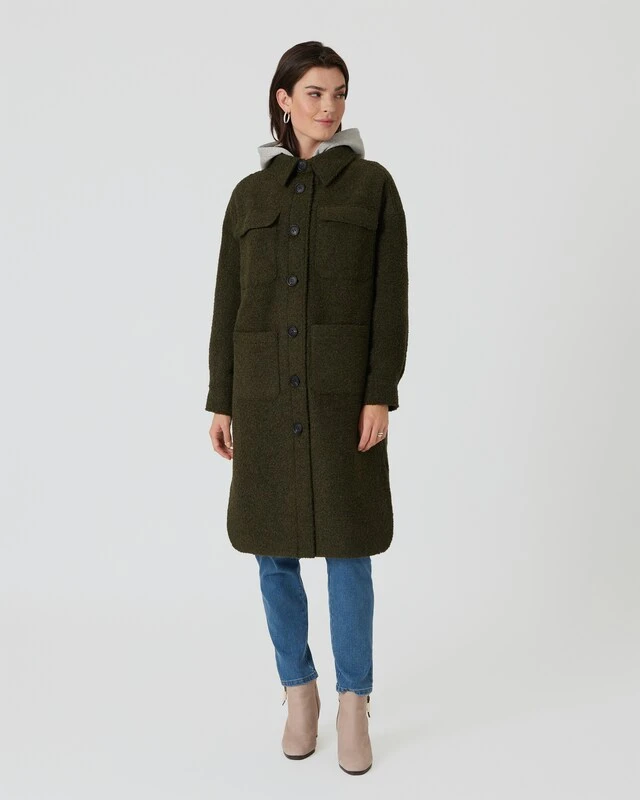 Oversized Mantel Mit Kapuzeneinsatz 7 Oversized Mantel Mit Kapuzeneinsatz – Bild 5