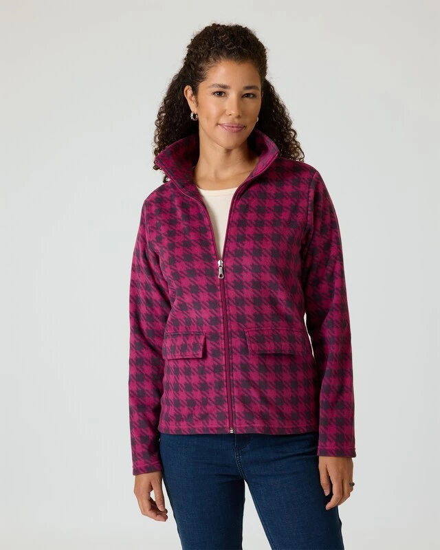 Fleece-Cardigan Im Karo-Design 4 Fleece-Cardigan Im Karo-Design – Bild 2