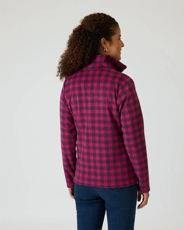 Fleece-Cardigan Im Karo-Design 3 Fleece-Cardigan Im Karo-Design