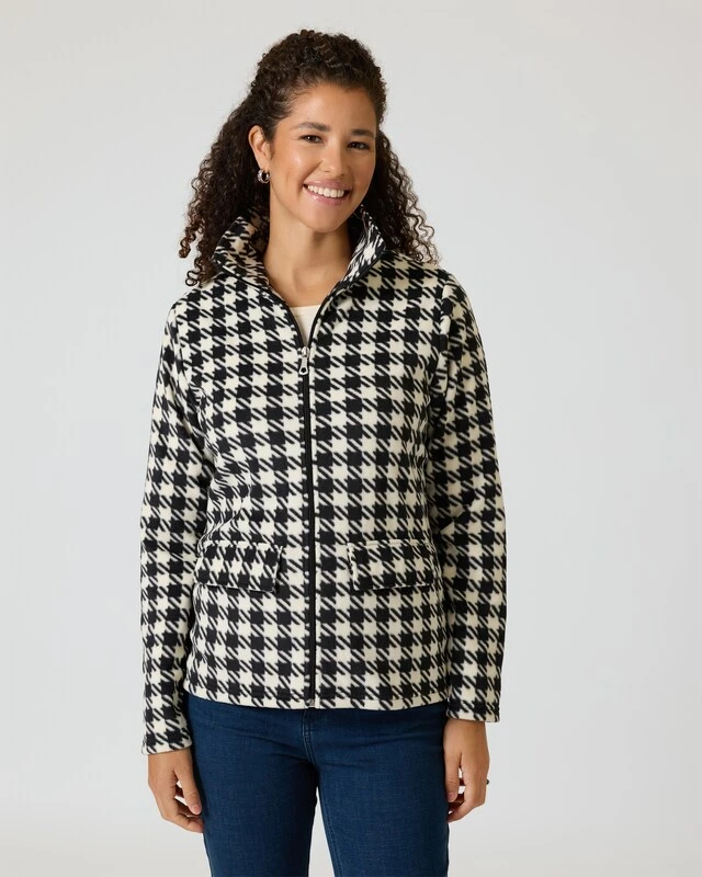 Fleece-Cardigan Im Karo-Design 7 Fleece-Cardigan Im Karo-Design – Bild 5