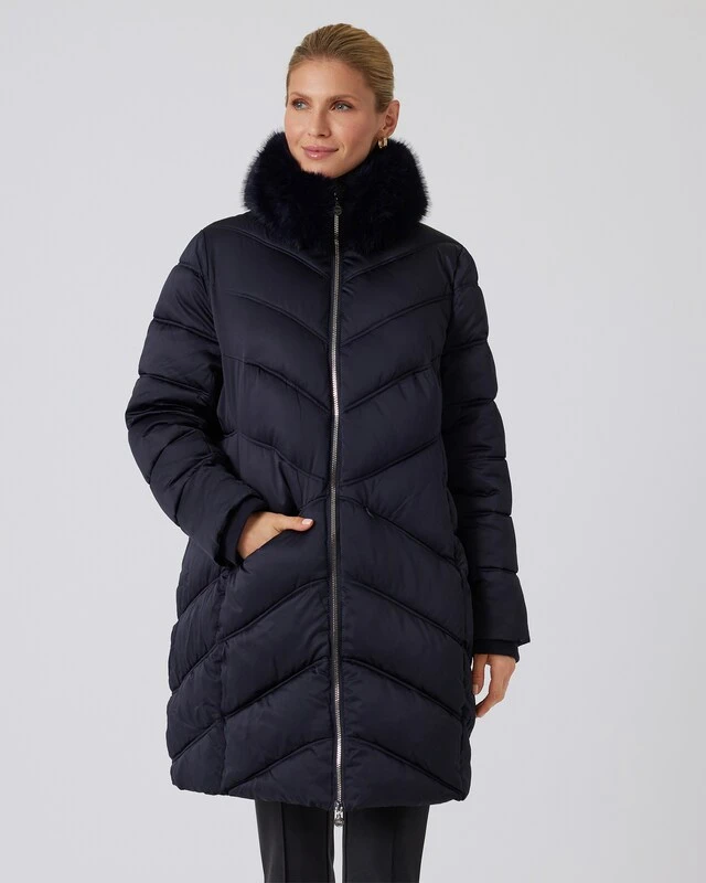 Steppmantel Mit Webpelzkragen 7 Steppmantel Mit Webpelzkragen – Bild 5
