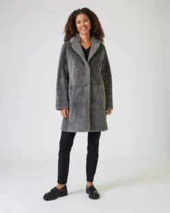 Wende-Lammfellmantel