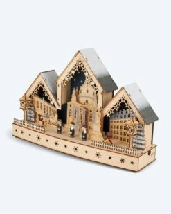 LED-Holzdekoration Sternsinger