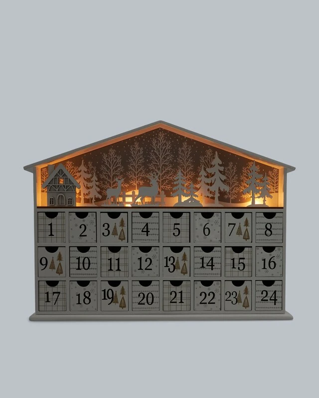 LED-Holz Adventskalender 3 LED-Holz Adventskalender