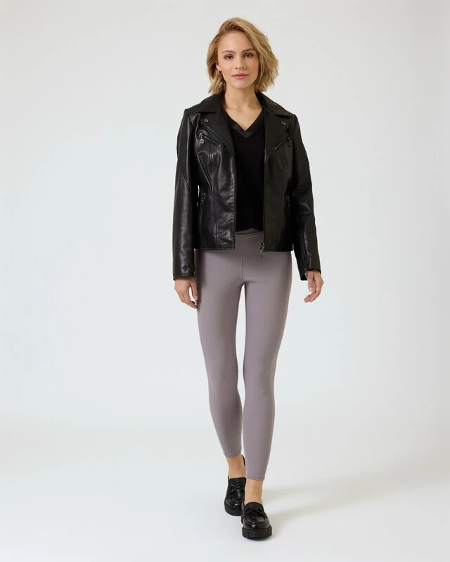 Lederjacke Mit Reverskragen 7 Lederjacke Mit Reverskragen – Bild 5